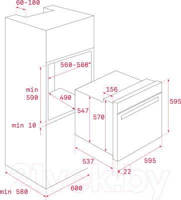 Комплект встраиваемой техники Teka HSB 615 + IT 6450 Iknob