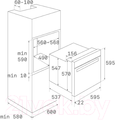 

Комплект встраиваемой техники Teka, HSB 630 WH + EX 60.1 4G AI AL DR CI