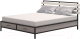 Двуспальная кровать Millwood Neo Loft КМ-1.6 Л (дуб белый Craft/металл черный) - 