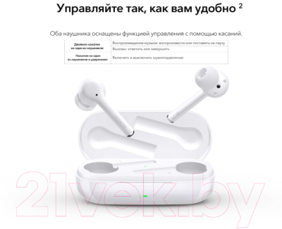 Беспроводные наушники Honor Magic Earbuds (жемчужный белый)