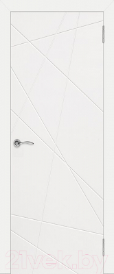 Дверь межкомнатная ЭСТЕЛЬ Граффити 5 ДГ 60х200 (белая эмаль)