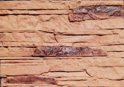 Декоративный камень гипсовый Polinka Сланец рифейский угловой элемент 0204ЛУ (коричневый люкс)