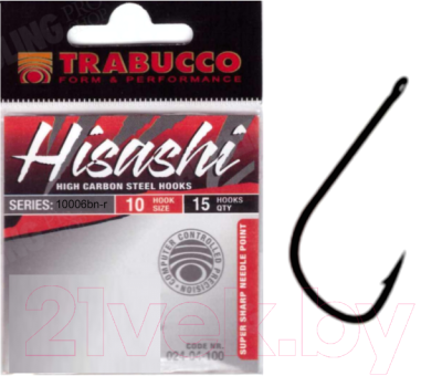 Набор крючков рыболовных Trabucco Hisashi 10006BN-R Sode 18 / 024-32-180-S (45шт)