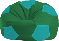 Бескаркасное кресло Flagman Мяч Стандарт М1.1-243 (зелёный/бирюзовый) - 