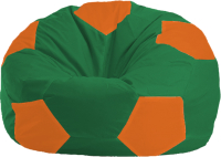 Бескаркасное кресло Flagman Мяч Стандарт М1.1-464 (зелёный/оранжевый) - 
