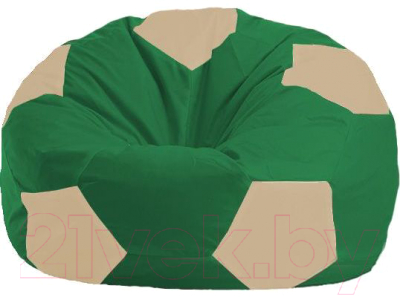 Бескаркасное кресло Flagman Мяч Стандарт М1.1-240 (зелёный/светло-бежевый)