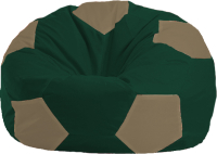 Бескаркасное кресло Flagman Мяч Стандарт М1.1-60 (тёмно-зелёный/бежевый) - 