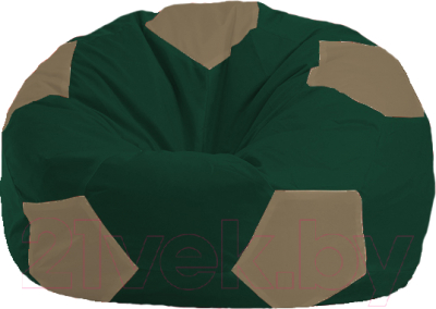 Бескаркасное кресло Flagman Мяч Стандарт М1.1-60 (тёмно-зелёный/бежевый)