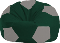 Бескаркасное кресло Flagman Мяч Стандарт М1.1-61 (тёмно-зелёный/серый) - 