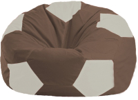 Бескаркасное кресло Flagman Мяч Стандарт М1.1-316 (коричневый/белый) - 