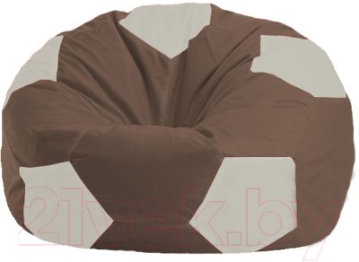 Бескаркасное кресло Flagman Мяч Стандарт М1.1-316 (коричневый/белый)