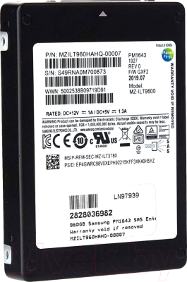 

SSD диск Samsung, PM1643 960GB (MZILT960HAHQ)