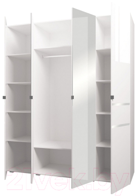 Шкаф Ижмебель Линда 01 с зеркалом (белый снег)