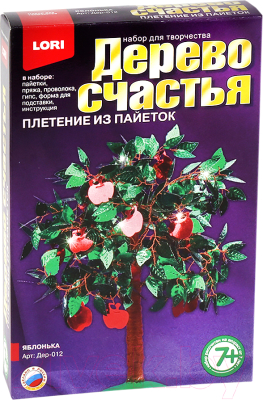 

Набор для творчества Lori, Дерево счастья. Яблонька / Дер-012