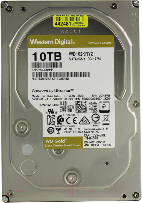 Жесткий диск Western Digital Gold 10TB (WD102KRYZ)
