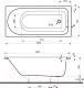 Миниатюра изображения товара Ванна акриловая Kolo Primo 150x70 / XWP3250000 (с ножками)