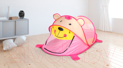 Детская игровая палатка Sima-Land Мишутка / 3623501 (розовый)
