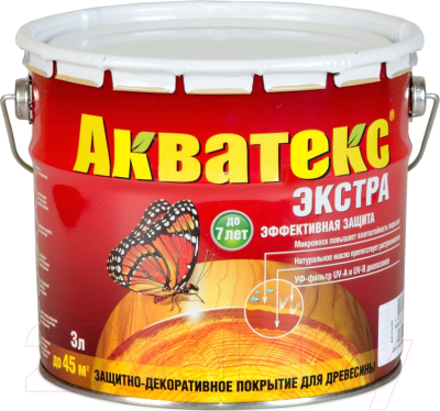 

Защитно-декоративный состав Акватекс, Серый, Экстра