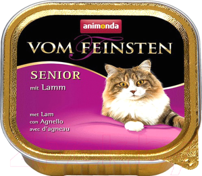 Влажный корм для кошек Animonda Vom Feinsten Senior с ягненком (100г)