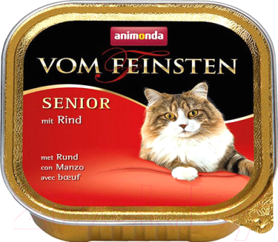 Влажный корм для кошек Animonda Vom Feinsten Senior с говядиной (100г)