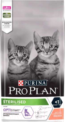 Сухой корм для кошек Pro Plan Sterilised Kitten с лососем (1.5кг)