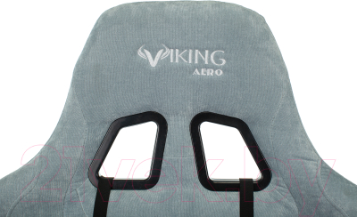 Кресло геймерское Бюрократ Viking Khight LT28 Fabric (серо-голубой/крестовина металл)