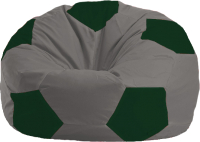 Бескаркасное кресло Flagman Мяч Стандарт М1.1-349 (серый/тёмно-зелёный) - 