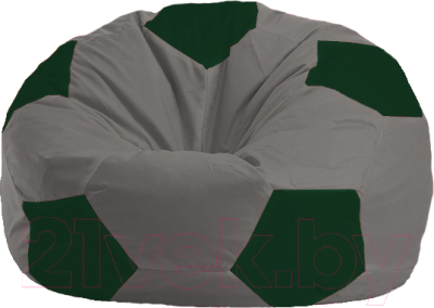 Бескаркасное кресло Flagman Мяч Стандарт М1.1-349 (серый/тёмно-зелёный)