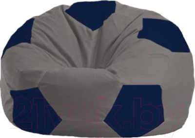 Бескаркасное кресло Flagman Мяч Стандарт М1.1-347 (серый/тёмно-синий)
