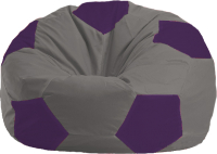Бескаркасное кресло Flagman Мяч Стандарт М1.1-352 (серый/фиолетовый) - 