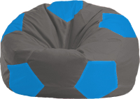 Бескаркасное кресло Flagman Мяч Стандарт М1.1-359 (тёмно-серый/голубой) - 