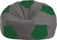 Бескаркасное кресло Flagman Мяч Стандарт М1.1-361 (тёмно-серый/зелёный) - 