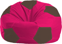 Бескаркасное кресло Flagman Мяч Стандарт М1.1-372 (малиновый/коричневый) - 