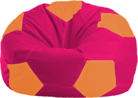 Бескаркасное кресло Flagman Мяч Стандарт М1.1-388 (малиновый/оранжевый) - 