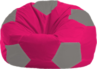 Бескаркасное кресло Flagman Мяч Стандарт М1.1-374 (малиновый/серый) - 
