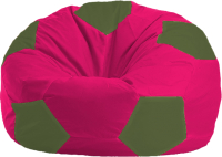 Бескаркасное кресло Flagman Мяч Стандарт М1.1-391 (малиновый/тёмно-оливковый) - 
