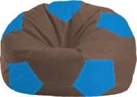 Бескаркасное кресло Flagman Мяч Стандарт М1.1-319 (коричневый/голубой) - 