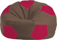 Бескаркасное кресло Flagman Мяч Стандарт М1.1-331 (коричневый/малиновый) - 