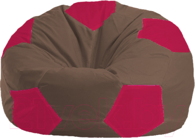 Бескаркасное кресло Flagman Мяч Стандарт М1.1-331 (коричневый/малиновый)