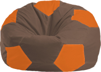 Бескаркасное кресло Flagman Мяч Стандарт М1.1-324 (коричневый/оранжевый) - 