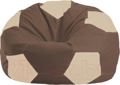 Бескаркасное кресло Flagman Мяч Стандарт М1.1-326 (коричневый/светло-бежевый)