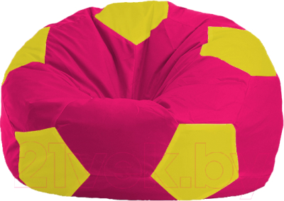 Бескаркасное кресло Flagman Мяч Стандарт М1.1-386 (малиновый/желтый)