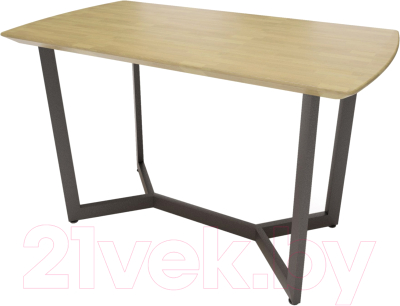 Обеденный стол Millwood Лофт Мюнхен 120x70x75 (дуб натуральный/металл черный)