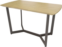 Обеденный стол Millwood Лофт Мюнхен 180x90x75 (дуб натуральный/металл черный) - 