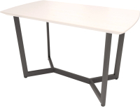 Обеденный стол Millwood Лофт Мюнхен 200x100x75 (дуб белый/металл черный) - 