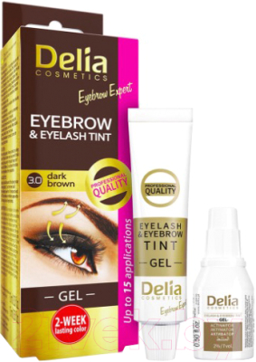 Набор для окрашивания бровей Delia Cosmetics 3.0 темно-коричневый (15мл)