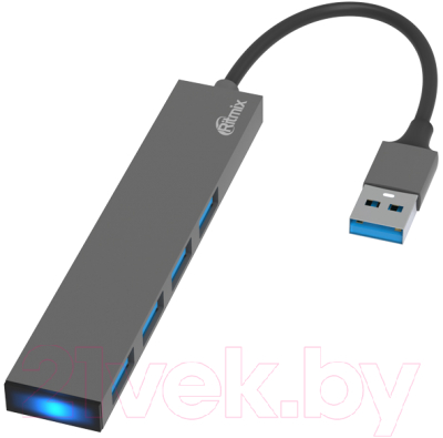 USB-хаб Ritmix CR-4404 (Metal)
