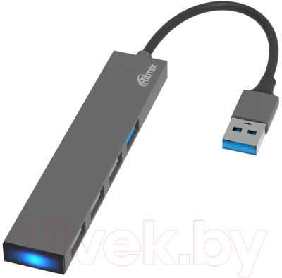 USB-хаб Ritmix CR-4406 (Metal)