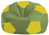 Бескаркасное кресло Flagman Мяч Стандарт М1.1-228 (оливковый/жёлтый) - 