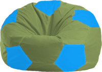 Бескаркасное кресло Flagman Мяч Стандарт М1.1-229 (оливковый/голубой) - 